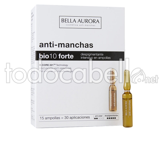 Bella Aurora Bio10 Forte Intensive Depigmenting Ampoules 15 X 2ml