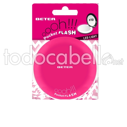 Beter Mirror Ohh! Pocket Flash With Light And Magnification X10 ref fuchsia