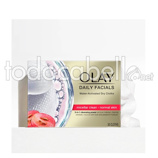 Olay Cleanse Daily Facials Micellar Dry Wipes Normal Skin 30 u.
