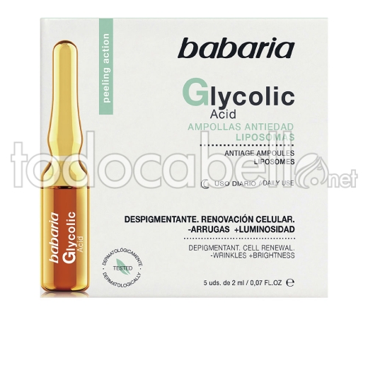 Babaria Glycolic Acid Renovación Celular Ampollas 5 X 2 Ml