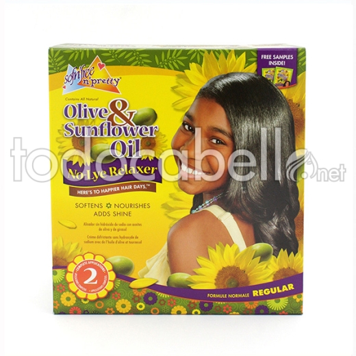 Sofn Free Pretty Olive & Sunflower Oil Relaxer Kit (02 Aplic)
