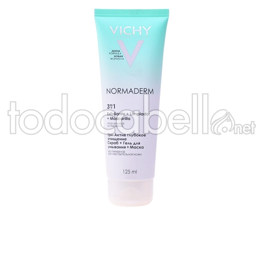 Vichy Normaderm Nettoyant Exfoliant Masque 3-en-1 125 Ml