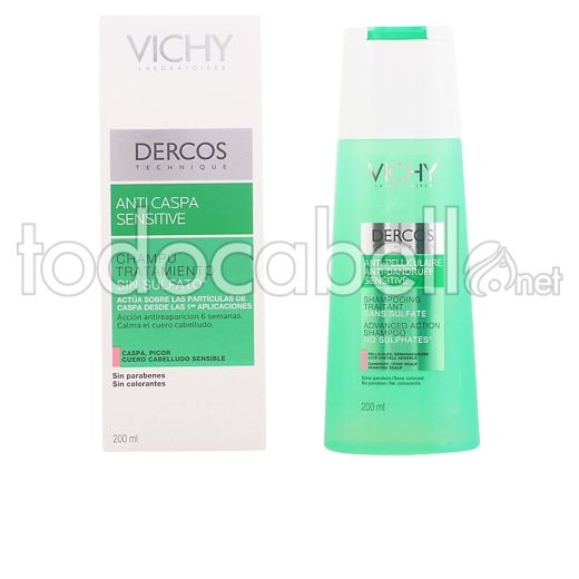 Vichy Dercos Anti-pelliculaire Sensitive Shampooing Traitant 200ml