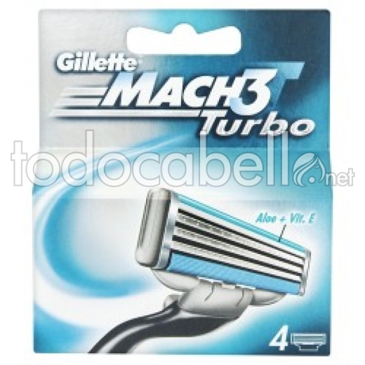 Gillette Carg.mach3 Turbo 4 units