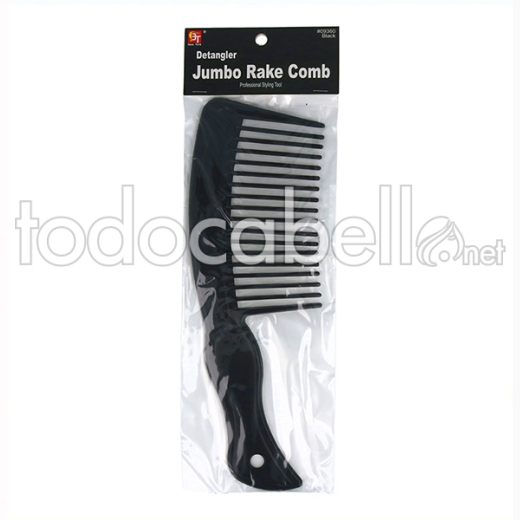 Beauty Town Peine Profesional Peine Para Desenredar Comb Negro (09360)