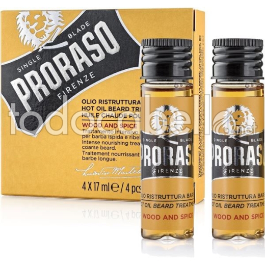 PRORASO Hot oil for beard 4x17ml ref: M00179