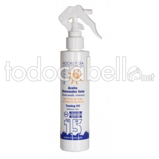 Noche y Día Sunscreen Oil Spray (intense tan) SPF 15  200ml