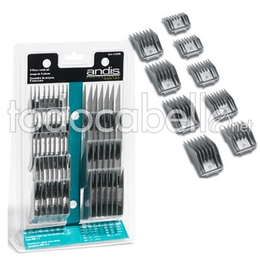 Andis Set of 9 accessory combs