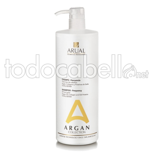 Arual Shampoo Frequency with Argan and Silk Proteins 1000ml
