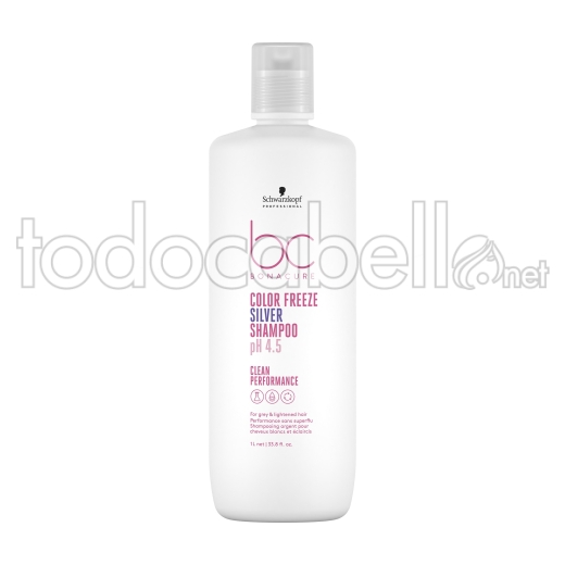 Schwarzkopf Vegan Care BC Color Freeze pH 4.5 Colored Hair SILVER Shampoo 1000ml