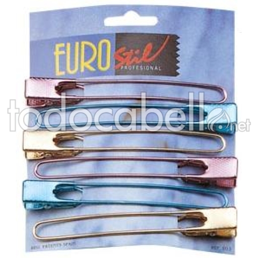 Eurostil Colored metal clips 6 pcs.