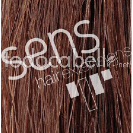 Extensions Hair 100% Natural Sewing with 3 clips nº 4 Chestnut