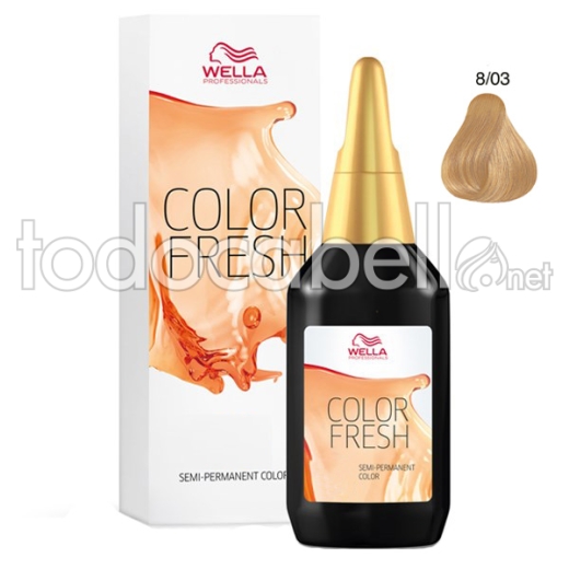 Wella TINT COLOR FRESH Temporary coloration 8/03 Golden light natural blonde 75ml