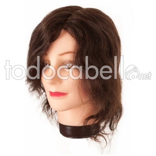 Eurostil Head Mannequin Natural Hair 20-30cm ref: 01455