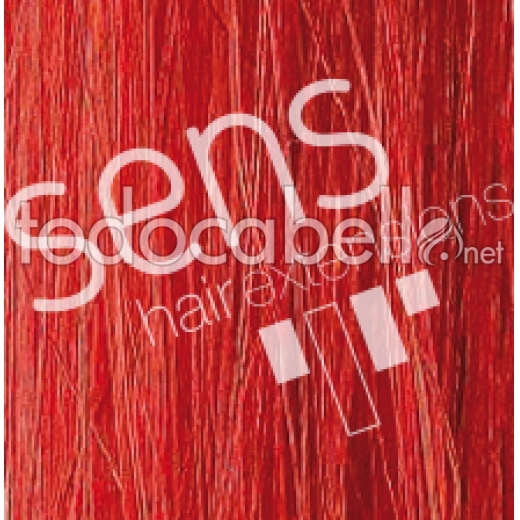 Extensions Keratin flat 55cm color Red.  Package 25uds