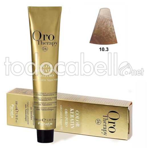 Fanola Tinte Oro Therapy "Without Ammonia" 10.3 Golden Platinum Blonde 100ml