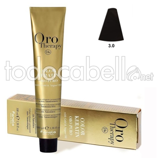 Fanola Tinte Oro Therapy "Without Ammonia" 3.0 Dark brown 100ml
