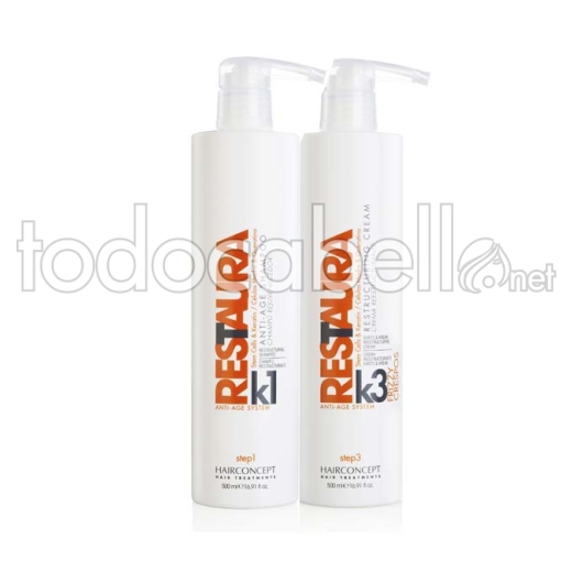 HC Hairconcept Pack Heat Treatment Rejuvenating Hair Curly Shampoo + Mask