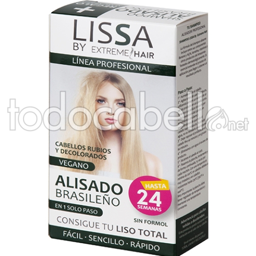 Extreme Hair Nanoplastia Vegan Brazilian straightening for Blonde hair