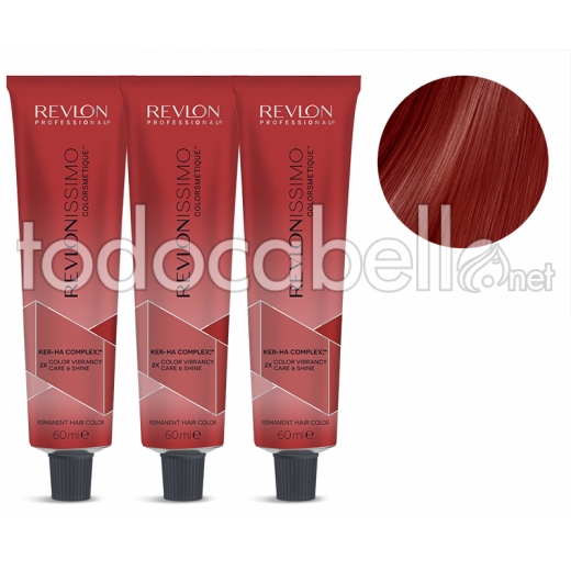 Revlon PACK 3 TINTES Revlonissimo Colorsmetique 66.60 C5 Intense Red 60ml.