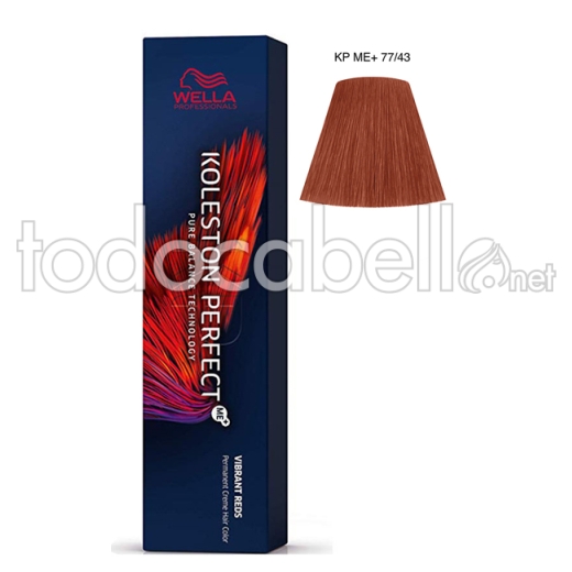 Wella Koleston Perfect Vibrant Reds 77/43 Medium Intense Coppery Golden Blonde 60ml