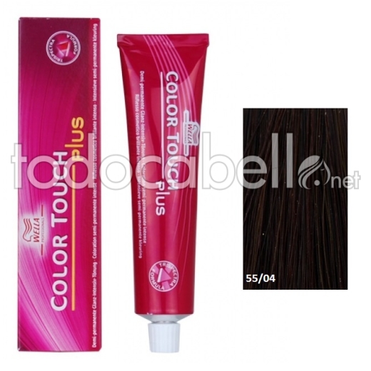 Wella Tint Color Touch PLUS 55/04 Light Brown Intense Cobrizo Natural 60ml