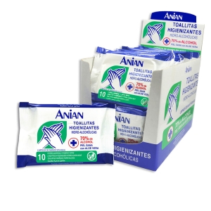 Anian Domi Hydro-alcoholic Wipes 70% Hands 10 Uds