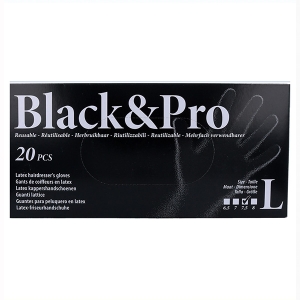 Sinelco Black & Pro Guantes Latex 20u Negro/grande-l