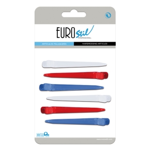 Eurostil Plastic color curve clip 6uds