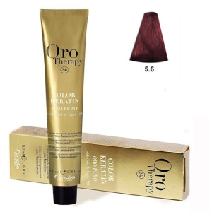 Fanola Tinte Oro Therapy "Without Ammonia" 5.6 light chestnut red 100ml