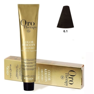 Fanola Tinte Oro Therapy "Without Ammonia" 6.1 Dark Blonde ash 100ml