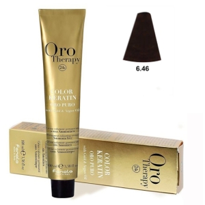 Fanola Tinte Oro Therapy "Without Ammonia" 6.46 Dark blond copper red 100ml