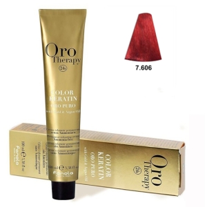 Fanola Tinte Oro Therapy "Without Ammonia" 7.606 Blond warm red 100ml
