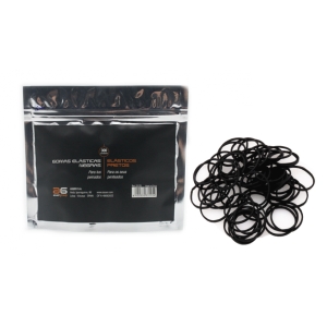 Asuer Rubber elastic black 2cm 300ud ref:33125