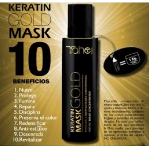 Tahe Keratin Gold Mask.  Mask 10 Benefits 125ml