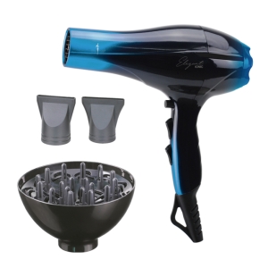 a.g.v Professional Hair Dryer MyHair Elegant Blue Black IONIC 2000W