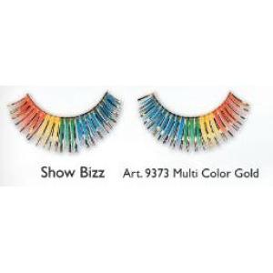 Kryolan Show Bizz Eyelashes.  Eyelashes ref: Multi Color Gold 9373